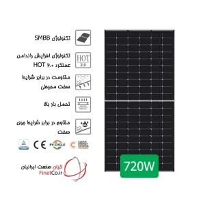 پنل خورشیدی 720 وات جینکو